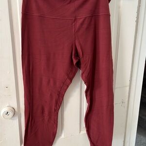 Burgundy LuLu Lemon Leggings Size 16